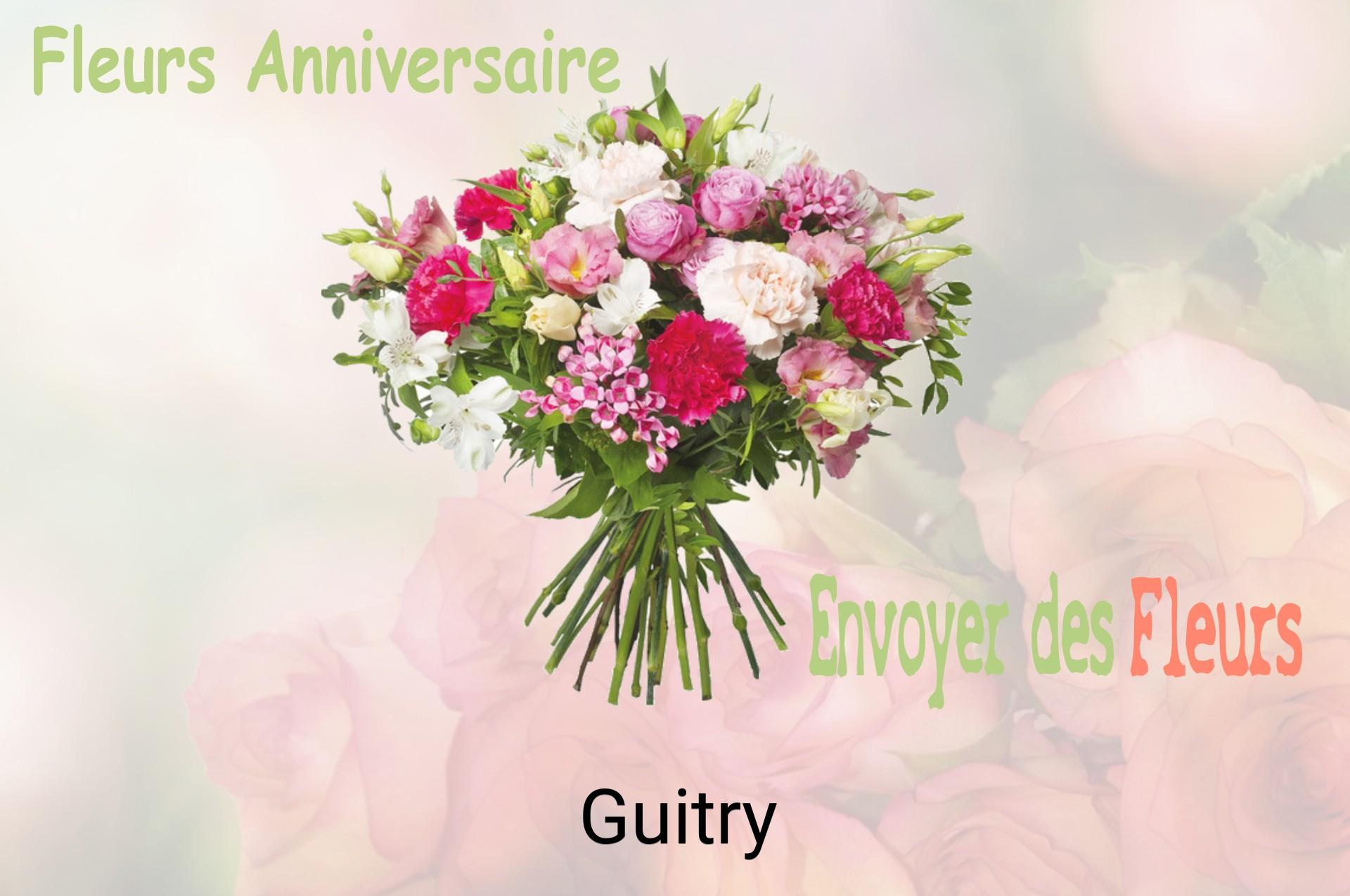 Bouquet de fleurs d’anniversaire livré à Guitry